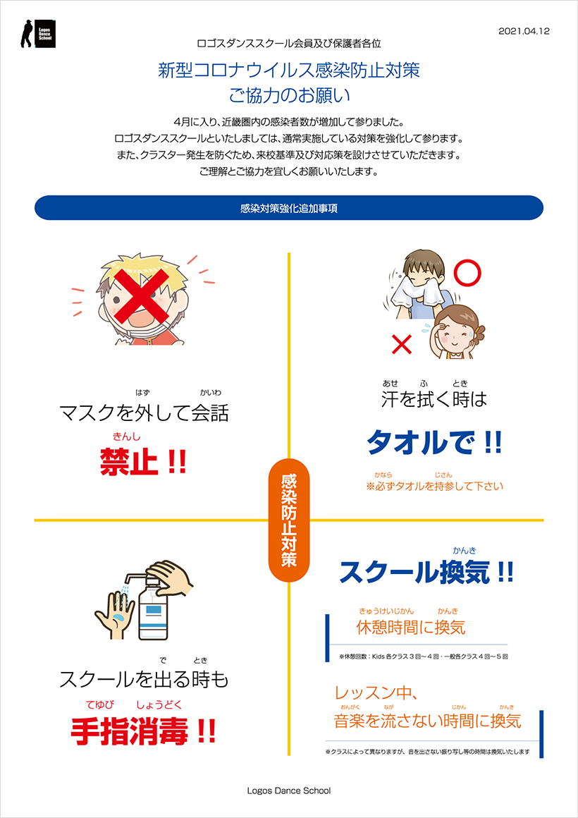 新型コロナウイルス感染防止